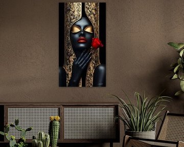 gold - black - red by Gelissen Artworks