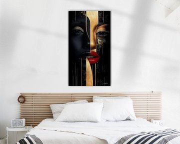 or - noir - rouge sur Gelissen Artworks