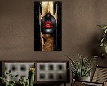 or - noir - rouge sur Gelissen Artworks