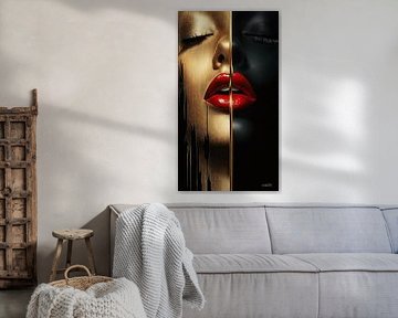 or - noir - rouge sur Gelissen Artworks