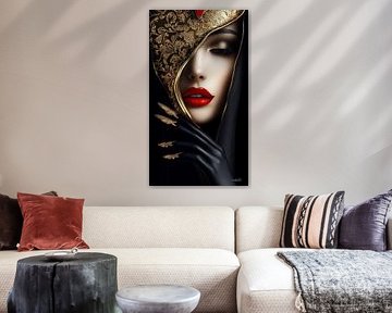 or - noir - rouge sur Gelissen Artworks