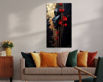 or - noir - rouge sur Gelissen Artworks