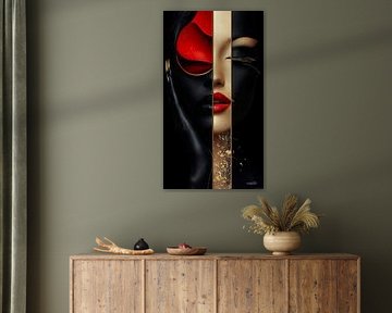 goud - zwart - rood