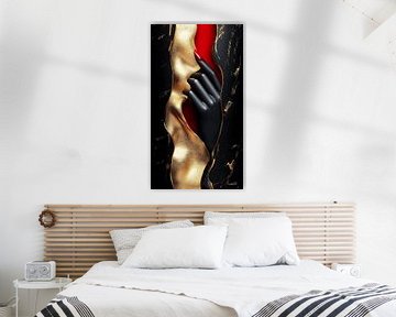goud - zwart - rood van Gelissen Artworks