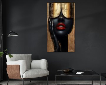goud - zwart - rood van Gelissen Artworks