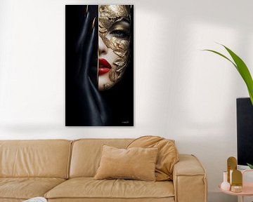 goud - zwart - rood van Gelissen Artworks