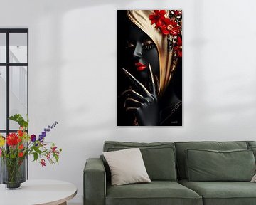 goud - zwart - rood van Gelissen Artworks
