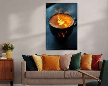 femme avec du café sur Egon Zitter