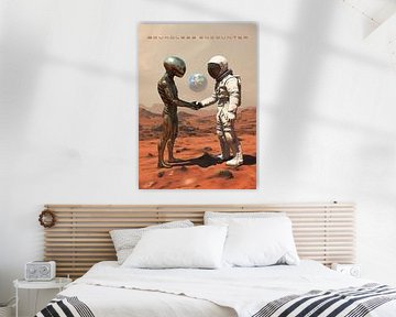 Grenzeloze Ontmoeting – Astronaut ontmoet Alien van HyggeHavn