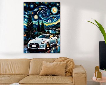 De Nissan GT-R R35 - editie Sterrennacht van MIROKKU