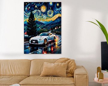 De Nissan GT-R R35 - Sterrennacht editie 2 van MIROKKU