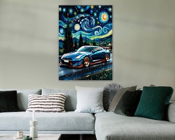 De Nissan GT-R R35 - Sterrennacht editie 3 van MIROKKU