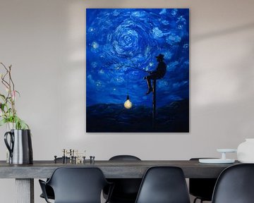 Dromen onder Sterrenlicht: Het Magische Moment van Reflectie van But First Framing