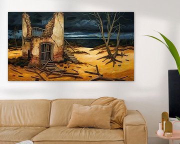 een ruïne in de duinen van Nick Wendt