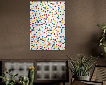 Abstract Wit Gekleurde Stippen van Niklas Maximilian