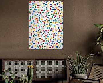 Abstract Wit Gekleurde Stippen van Niklas Maximilian