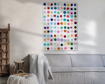 Abstract Wit Gekleurde Stippen van Niklas Maximilian