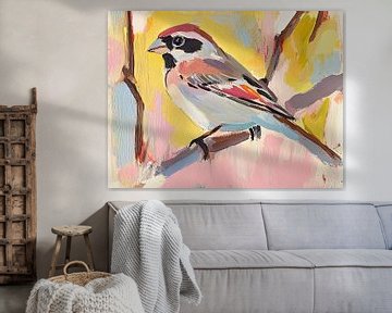 Vogelschilderij | Kleurrijke Vogel van De Mooiste Kunst