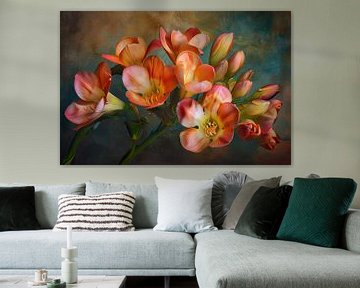 Fresia painting | Warm Petal Dance by I ❤ Flowers
