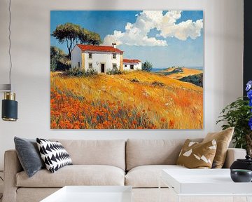 Whispering Meadows van Abstract Schilderij