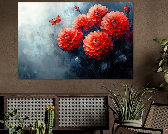 Voorbeeld van het werk in een kamer