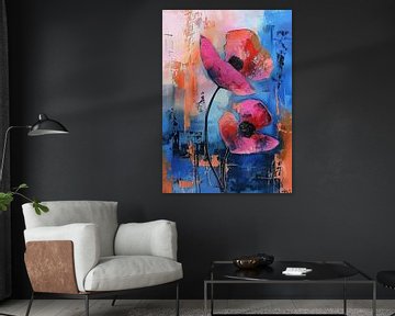 Abstract Bloemen van Abstract Schilderij