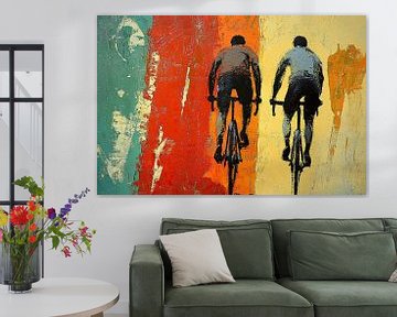 Radfahren | Zwei Radfahrer in Bewegung von OMG Art