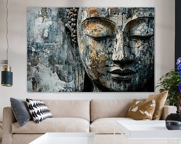 Rustic Buddha statue artwork by Art & Soul Creations