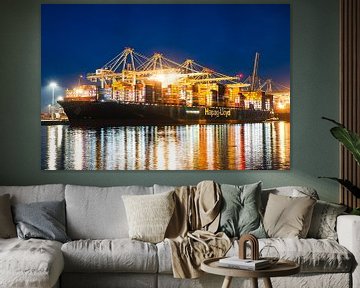 Containerschip aangemeerd bij de containerterminal van Sjoerd van der Wal Fotografie