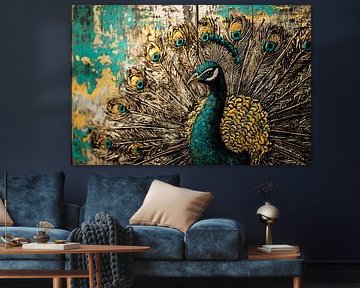 Peacock in colourful elegance by Imperial Art House