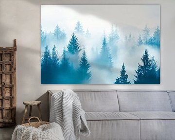 Misty forest with soft colours by Imperial Art House