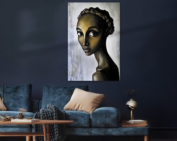 Vrouw met gevlochten haar