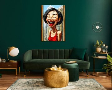 Laughing woman by Frank Heinz