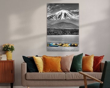 Pittoresk meer Shoji met indrukwekkende Fuji | colorkey van Melanie Viola