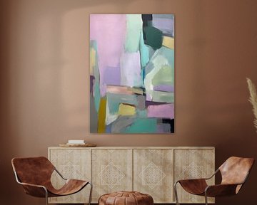 Abstract Purple Green Pastel by Niklas Maximilian