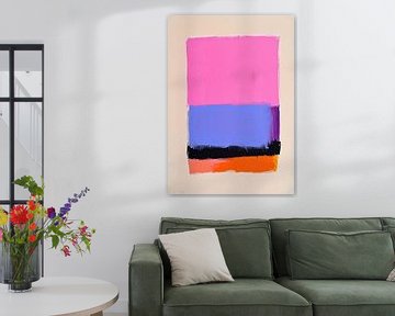 Minimal Abstract Pink Blue Orange by Niklas Maximilian