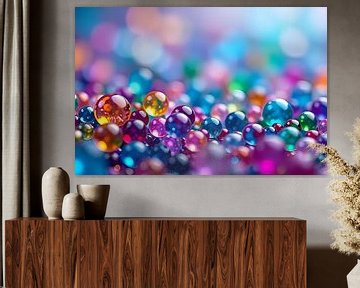 Colourful glass balls "A kaleidoscope of fantasy" by Jean Pierre