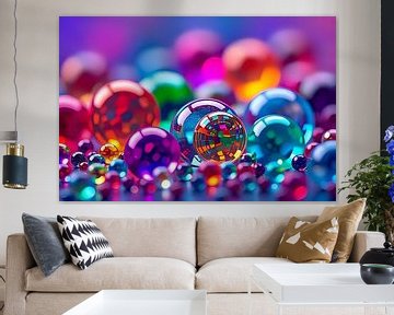 A play of colours with glass spheres: "A festival of colours" by Jean Pierre