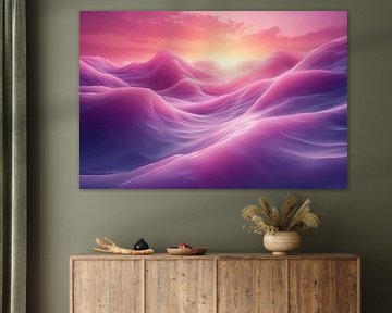dreidimensionaler Fantasy-Hintergrund lila Wellen