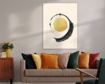 Gold mit schwarzem Japandi von On Your Wall