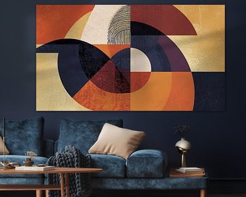 Moderne abstractie in aardse en warme kleuren van FRESH Fine Art