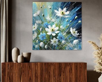 Blumen im Wind von Niek Traas