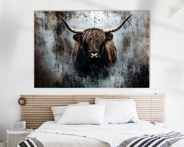 Schotse hooglander portret kunst van Art & Soul Creations