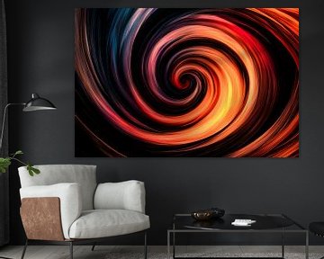 Colourful abstract swirl shape by Imperial Art House