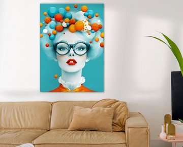 Blauwe Dromen en Oranje Vlammen | Een Visueel Feest in Pop-Art van Karina Brouwer