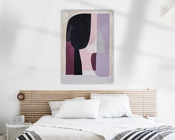Abstrait Scandi Violet Beige Gris Abstrait Contemporain sur Niklas Maximilian