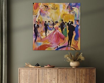 Dancing people in the dance hall abstract by TheXclusive Art
