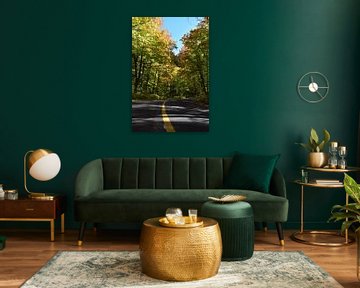 A country road in autumn by Claude Laprise