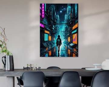 Neon Dystopia: Cyberpunk Alley van atiq fauzi