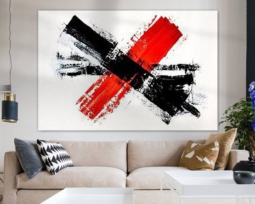Abstracte kunst met sterke contrasten van Art & Soul Creations